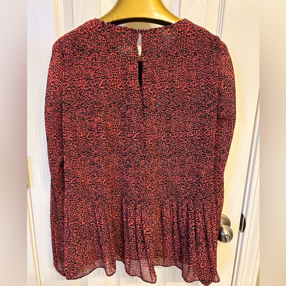 Zara Red and Black Cheetah Long Sleeve Size Small - Picture 5 of 6